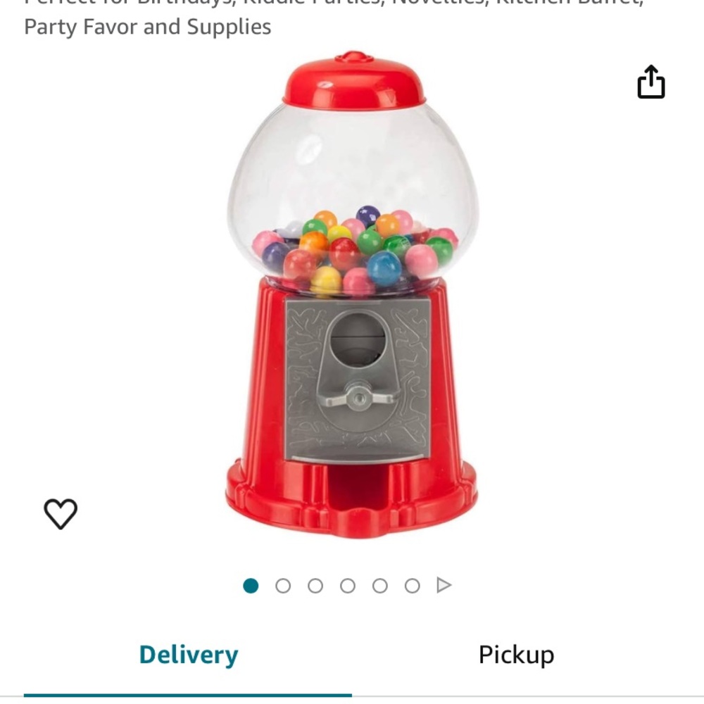 Red Mini Gumball Machine Toy - Picture 2 of 5